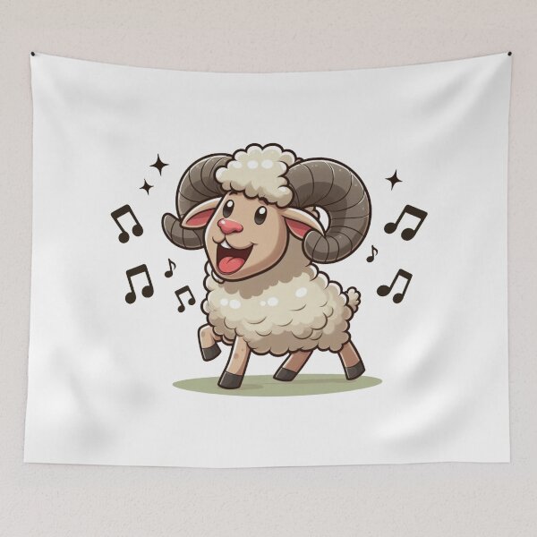 Item preview, Singing cute lamb  designed and sold by Pasja W Każdym Szkicu!.