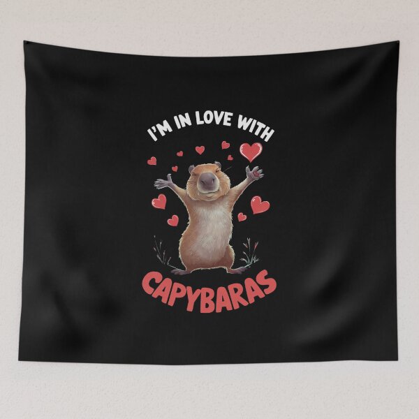 Item preview, Heart Love In Love With Capybara designed and sold by Printed-Memes.