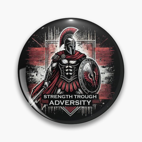 Item preview, Strength Through Adversity Powerful Spartan Warrior designed and sold by Printend _.