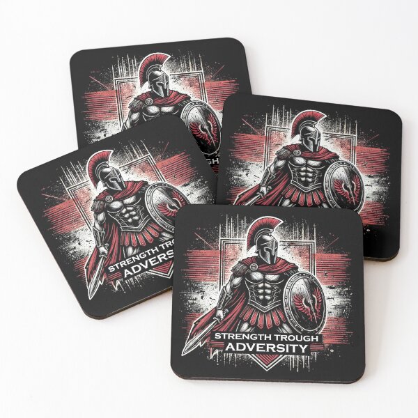 Item preview, Strength Through Adversity Powerful Spartan Warrior designed and sold by Printend _.