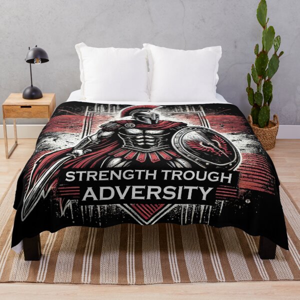 Item preview, Strength Through Adversity Powerful Spartan Warrior designed and sold by Printend _.