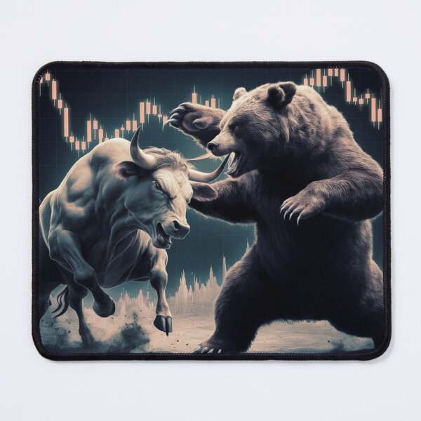 Item preview, bull and bear confrontation over the cryptocurrency market designed and sold by Marsik1982.