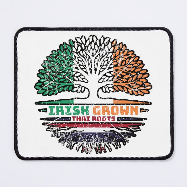 Item preview, Thailand Thai Irish Ireland Tree Roots Flag designed and sold by FlagX.
