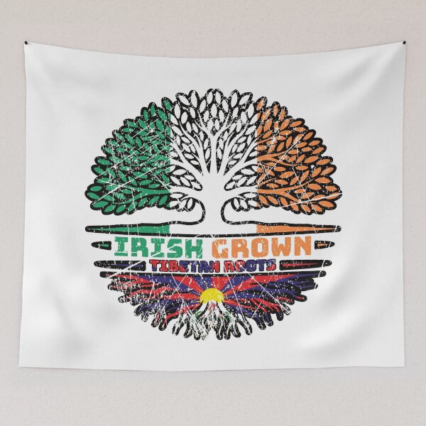 Artikelvorschau, Tibet Tibetisch Irisch Irland Baumwurzeln Flagge entworfen und verkauft von FlagX.