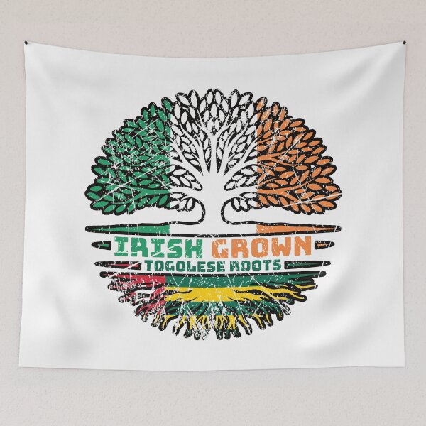 Item preview, Togo Togolese Irish Ireland Tree Roots Flag designed and sold by FlagX.