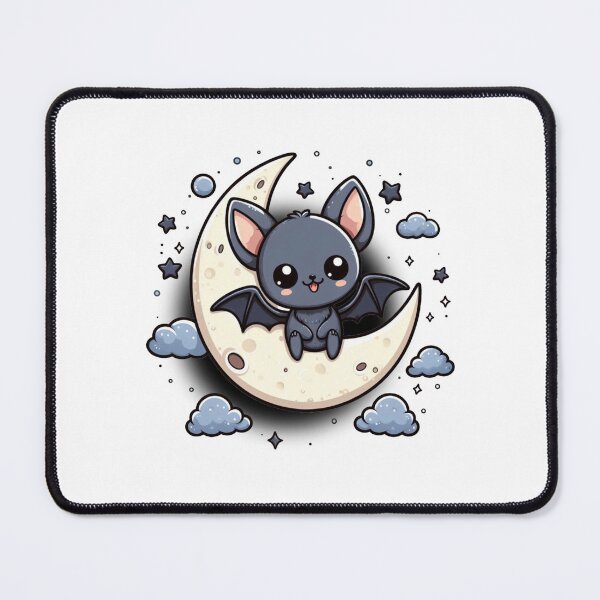 Item preview, A beautiful little bat sitting on the moon designed and sold by Pasja W Każdym Szkicu!.