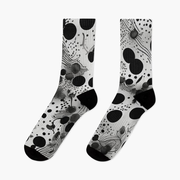 Item preview, Abstract Black Spots and Lines on Grey Pattern designed and sold by GWEverything.