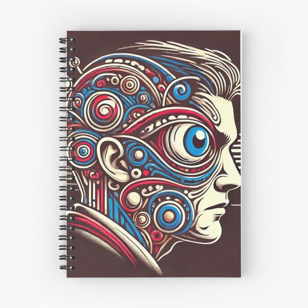 Item preview, Abstract Technological Face with Large Eye designed and sold by ArtisticAura8.