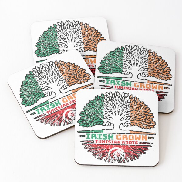 Item preview, Tunisia Tunisian Irish Ireland Tree Roots Flag designed and sold by FlagX.