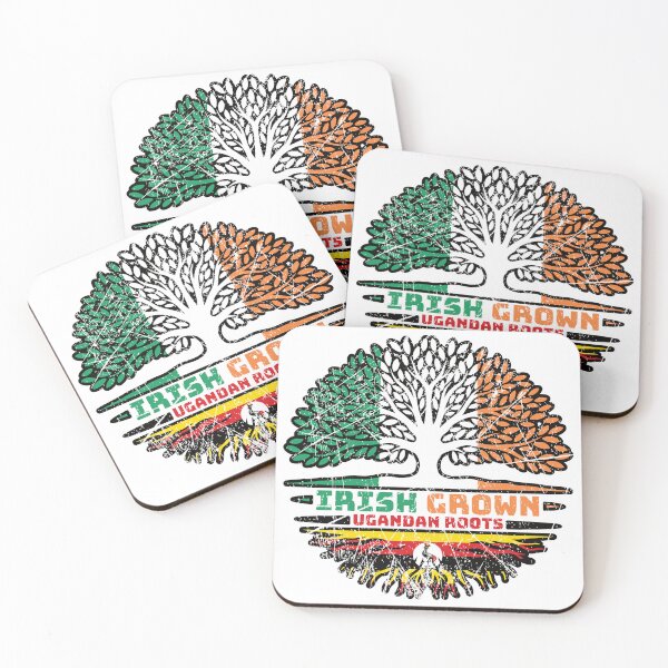 Item preview, Uganda Ugandan Irish Ireland Tree Roots Flag designed and sold by FlagX.