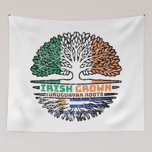 Item preview, Uruguay Uruguayan Irish Ireland Tree Roots Flag designed and sold by FlagX.