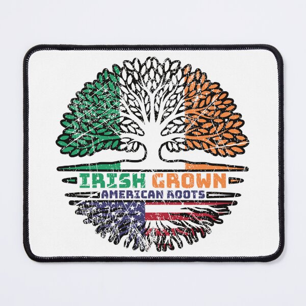 Item preview, US American USA United States Irish Ireland Tree Roots Flag designed and sold by FlagX.