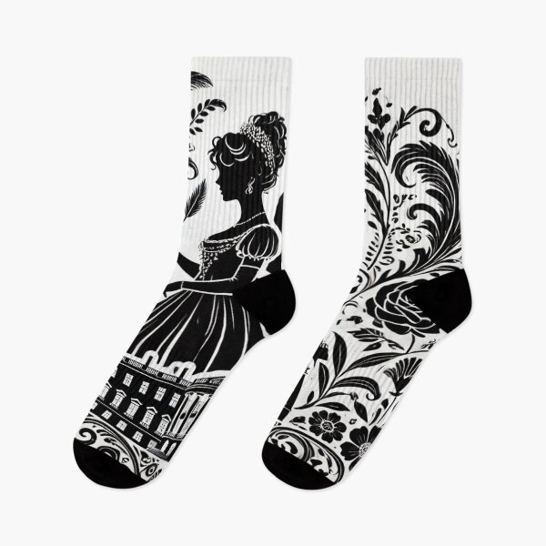 Item preview, Bridgerton Silhouette of Elegant Couple with Flowers designed and sold by ArtisticAura8.