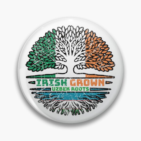 Item preview, Uzbekistan Uzbek Uzbeg Usbeg Irish Ireland Tree Roots Flag designed and sold by FlagX.