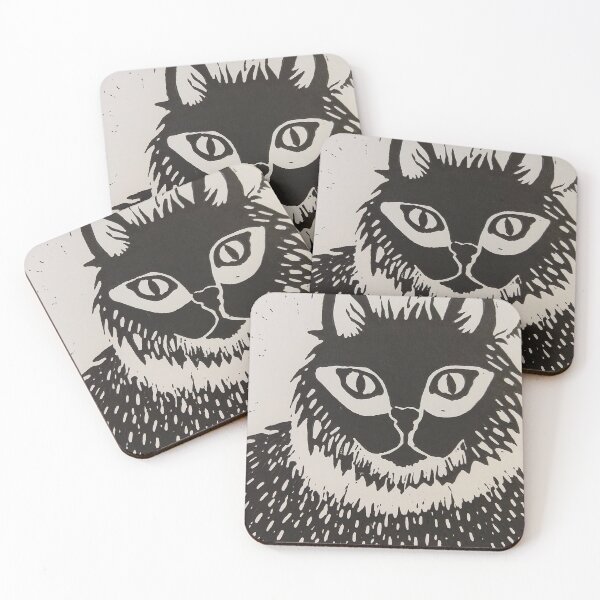 Item preview, Black Cat - Linoleum Cut Print designed and sold by Jamie  Taylor.