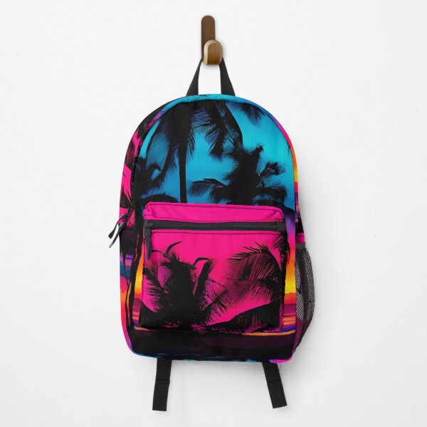 Item preview, FLORAL AND TROPICAL PATTERN O4 - Gift items and personal use / Tropical, Beach, Palm Tree, Ciberpunk, Neon, Hawaiian, Moon, Sunset, Art designed and sold by LumDesignArt.