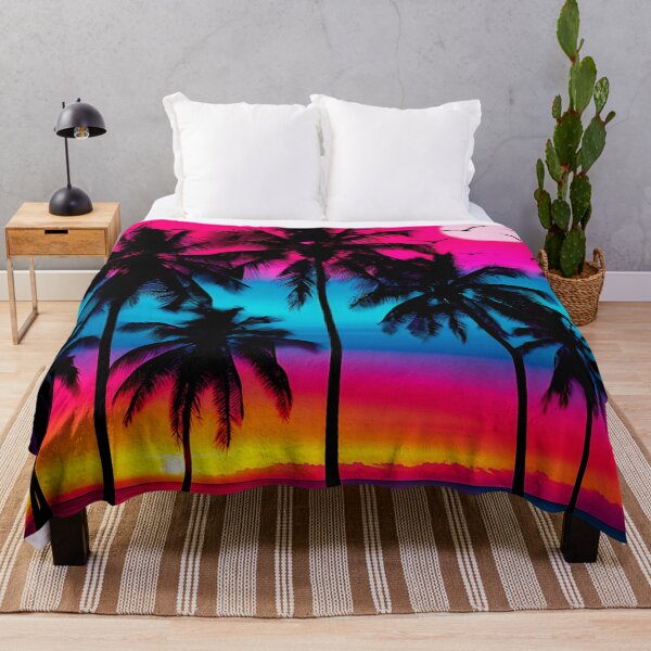 Item preview, FLORAL AND TROPICAL PATTERN O4 - Gift items and personal use / Tropical, Beach, Palm Tree, Ciberpunk, Neon, Hawaiian, Moon, Sunset, Art designed and sold by LumDesignArt.