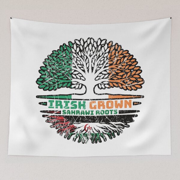 Item preview, Western Sahara Sahrawi Irish Ireland Tree Roots Flag designed and sold by FlagX.
