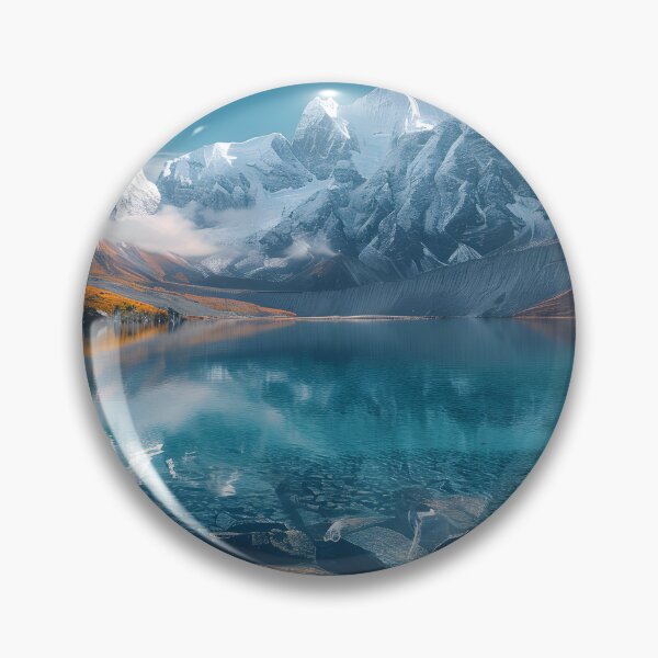 Item preview, Serene mountain landscape with clear lake reflection. designed and sold by Artessie.