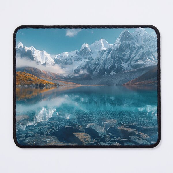 Item preview, Serene mountain landscape with clear lake reflection. designed and sold by Artessie.