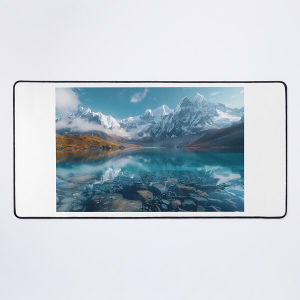 Item preview, Serene mountain landscape with clear lake reflection. designed and sold by Artessie.