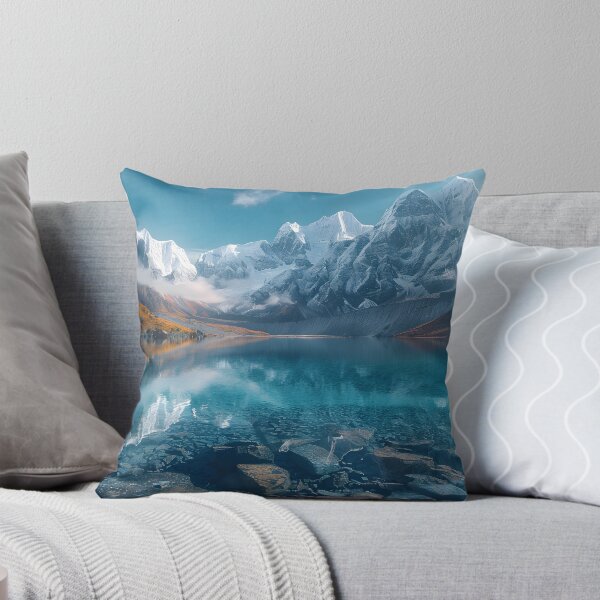 Item preview, Serene mountain landscape with clear lake reflection. designed and sold by Artessie.
