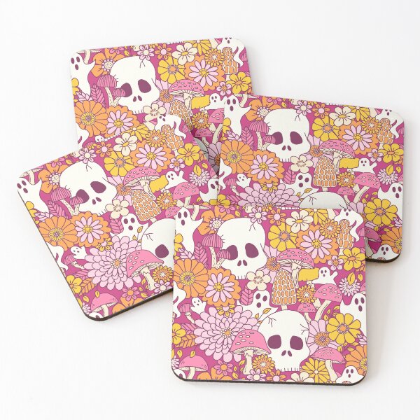 Item preview, Spooky Mushroom Garden - Fuchsia designed and sold by latheandquill.