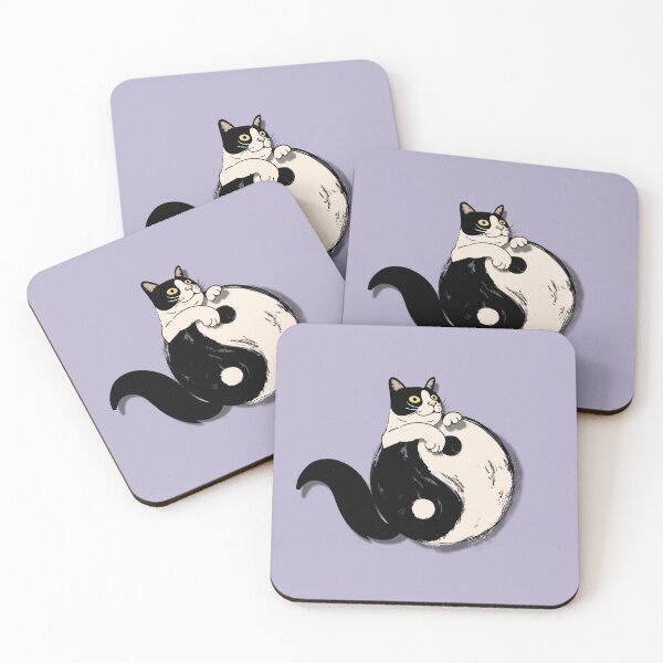 Item preview, Ying Yang Cat  designed and sold by LiveThrashLove.
