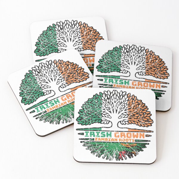 Item preview, Zambia Zambian Irish Ireland Tree Roots Flag designed and sold by FlagX.