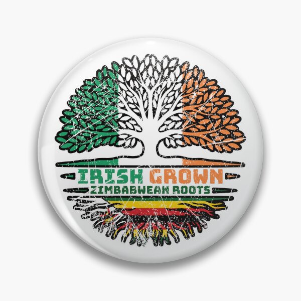 Item preview, Zimbabwe Zimbabwean Irish Ireland Tree Roots Flag designed and sold by FlagX.