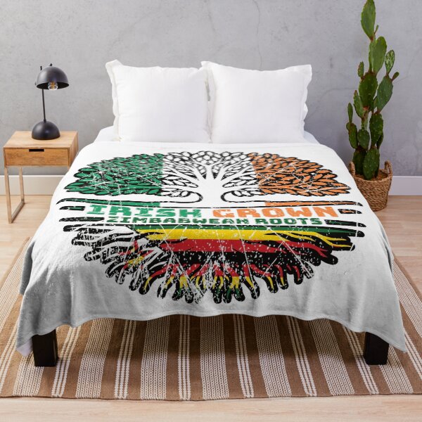 Item preview, Zimbabwe Zimbabwean Irish Ireland Tree Roots Flag designed and sold by FlagX.