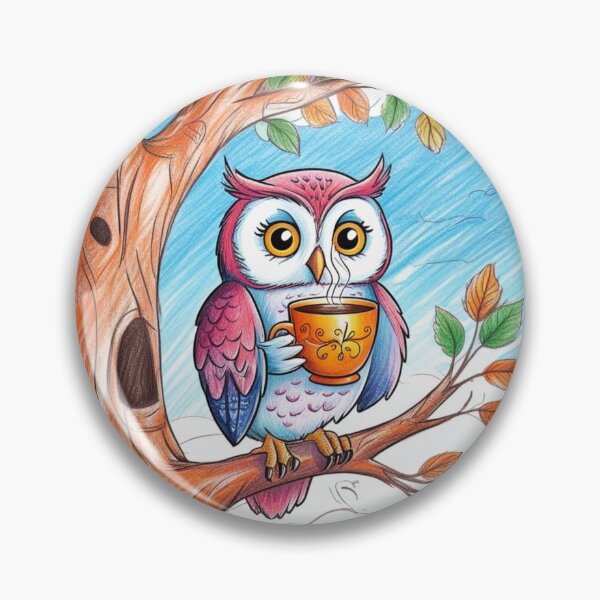 Item preview, Coffee Lover Owl designed and sold by Designfs.
