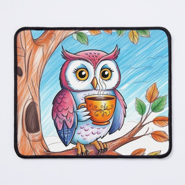 Item preview, Coffee Lover Owl designed and sold by Designfs.