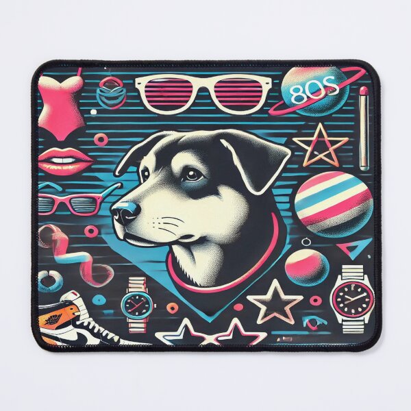 Item preview, Minimalist Dog with 80s Fashion Accessories designed and sold by Genady.