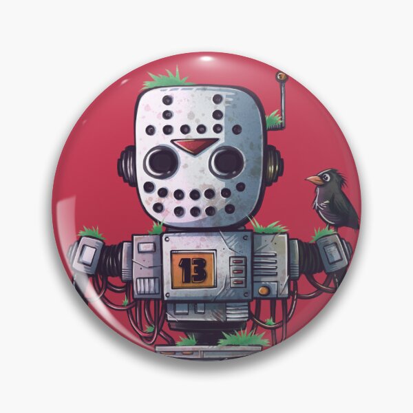 Item preview, Robot Friday the 13th cute sci-fi illustration designed and sold by SrGeeOh.
