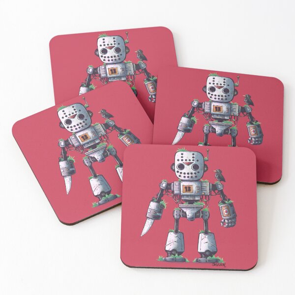 Item preview, Robot Friday the 13th cute sci-fi illustration designed and sold by SrGeeOh.