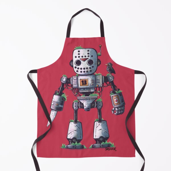 Item preview, Robot Friday the 13th cute sci-fi illustration designed and sold by SrGeeOh.