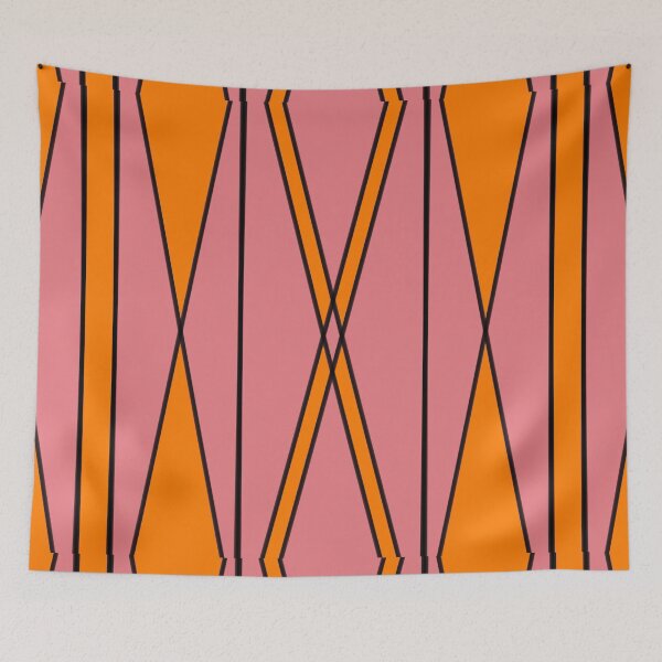 Item preview, Pink rose and orange peach fuzz symmetric design designed and sold by Stefrait-7.