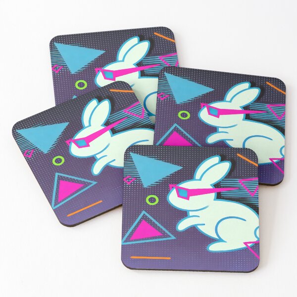 Item preview, Minimalist 80s Rabbit with Neon Accents designed and sold by Genady.