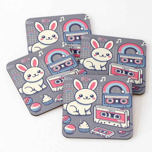 Item preview, Minimalist Bunny with 80s Cassette Player designed and sold by Genady.