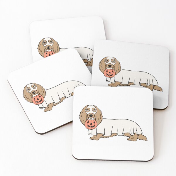 Item preview, Halloweenie Dachshund Weiner Dog Halloween Ghost Art designed and sold by trendycac.