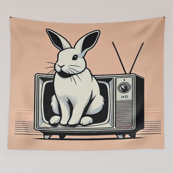 Item preview, Minimalist Rabbit on 80s Television designed and sold by Genady.