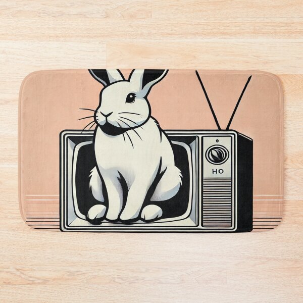 Item preview, Minimalist Rabbit on 80s Television designed and sold by Genady.