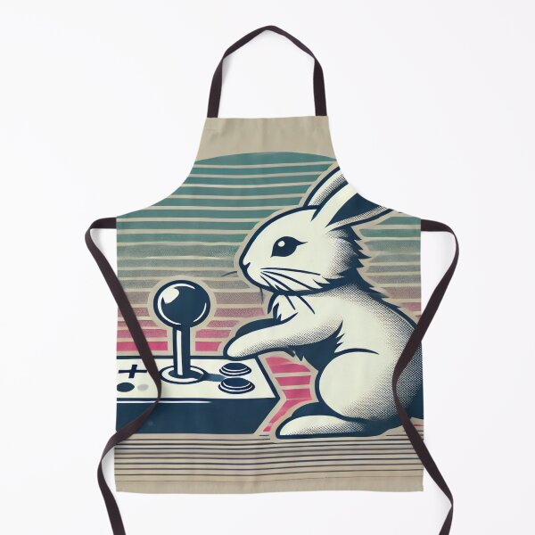 Item preview, Minimalist Rabbit with 80s Arcade Joystick designed and sold by Genady.
