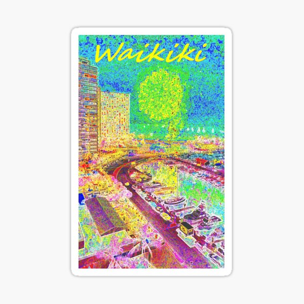 Friday night fireworks at Hilton Lagoon Sticker