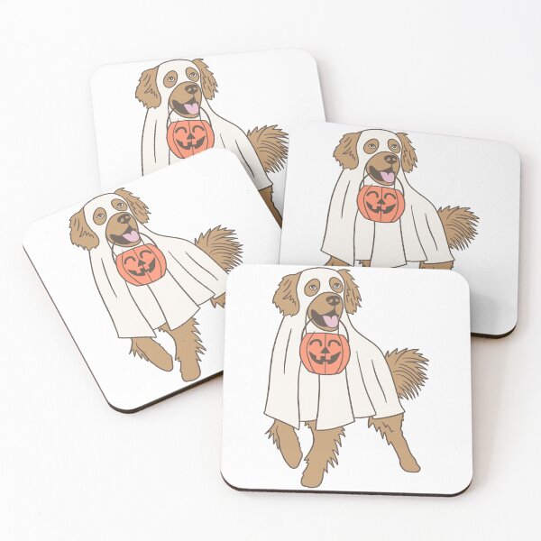 Item preview, Golden retriever Dog Halloween Ghost Art designed and sold by trendycac.
