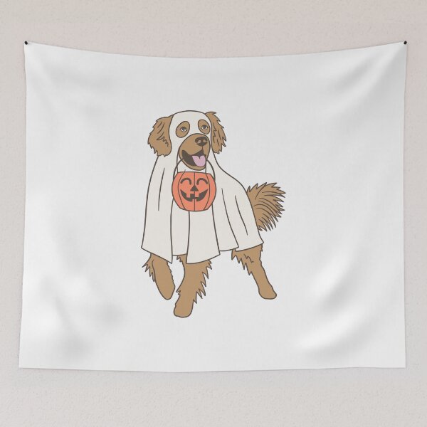 Item preview, Golden retriever Dog Halloween Ghost Art designed and sold by trendycac.