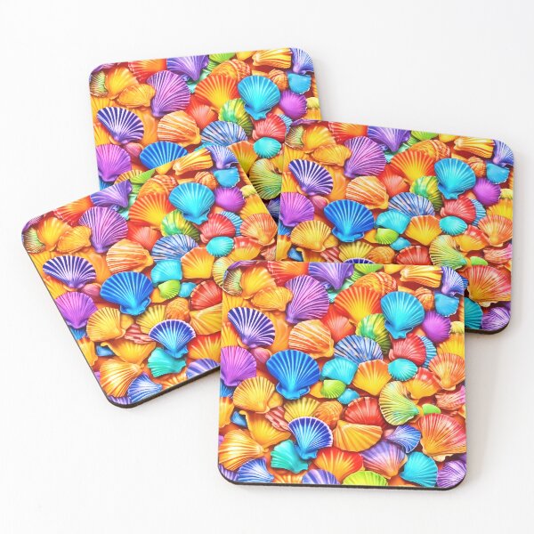 Item preview, Vibrant Seashell Symphony Art designed and sold by Health And Fitness Posts e-Store.
