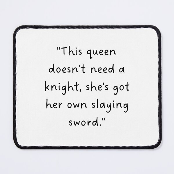 Item preview, "This queen doesn't need a knight, she's got her own slaying sword." | Handwritten-Style Font | Minimalistic designed and sold by RM-Journey.