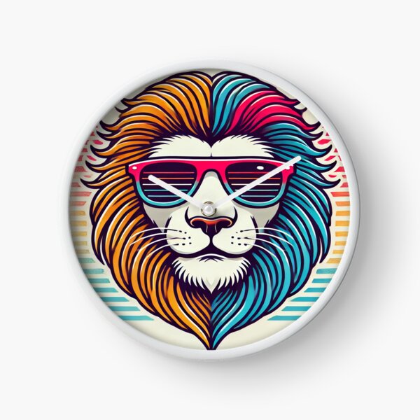 Item preview, Minimalist Lion with 80s Sunglasses designed and sold by Genady.